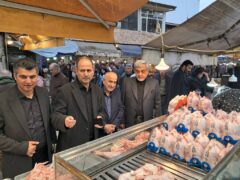 سرپرست فرمانداری رشت در دومین بازدید متوالی خود از بازار شهر رشت، خبر داد؛   مشکلی در تامین و توزیع مرغ وجود ندارد