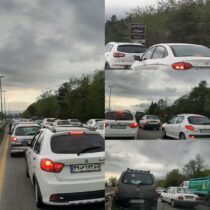 ترافیک سنگین در مسیر سراوان به امام زاده هاشم