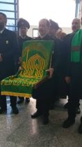 شور و شوق وصف‌ناپذیر، در استقبال از خادمان امام رضا (ع) در فرودگاه رشت