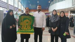 عطر رضوی در رشت: بدرقه خادمان امام مهربانی‌ها در فرودگاه بین اللملی  سردار جنگل رشت