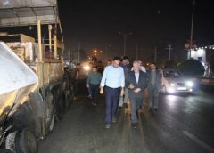 تأمین قیر مورد نیاز پروژه روکش آسفالت رینگ شهر رشت  بازدید بامدادی نماینده مردم رشت در مجلس و شهردار رشت از پروژه روکش آسفالت مسیر فرودگاه تا دانشگاه گیلان
