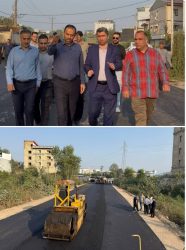 آسفالت مسیر اتصال میدان نبوت به درفک و گلزاران آغاز شد
